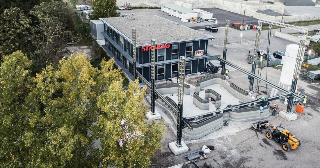 Schicht für Schicht entsteht in Hausleiten das erste 3D-betongedruckte Haus Österreichs.