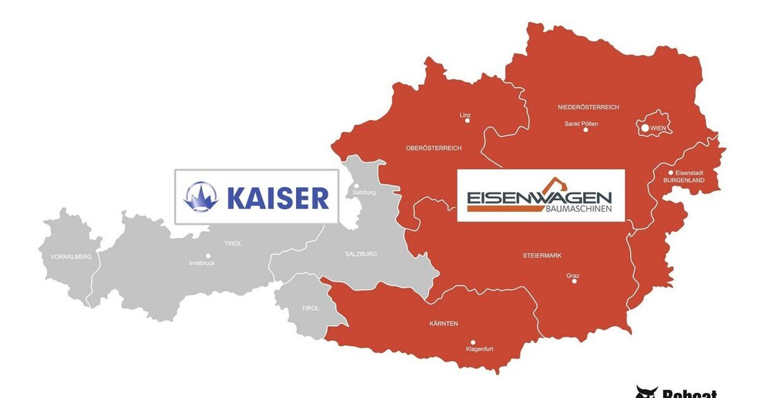Die Kaiser Fahrzeugtechnik GmbH und Eisenwagen Baumaschinen werden ab Januar 2016 den Vertrieb der Bobcat Kompaktmaschinen in Österreich übernehmen. Kaiser für West-Österreich (Sbg, T, Vlbg), Eisenwagen für den Osten  und Süden Österreichs (W, NÖ, OÖ, Bgld, ST, K). 