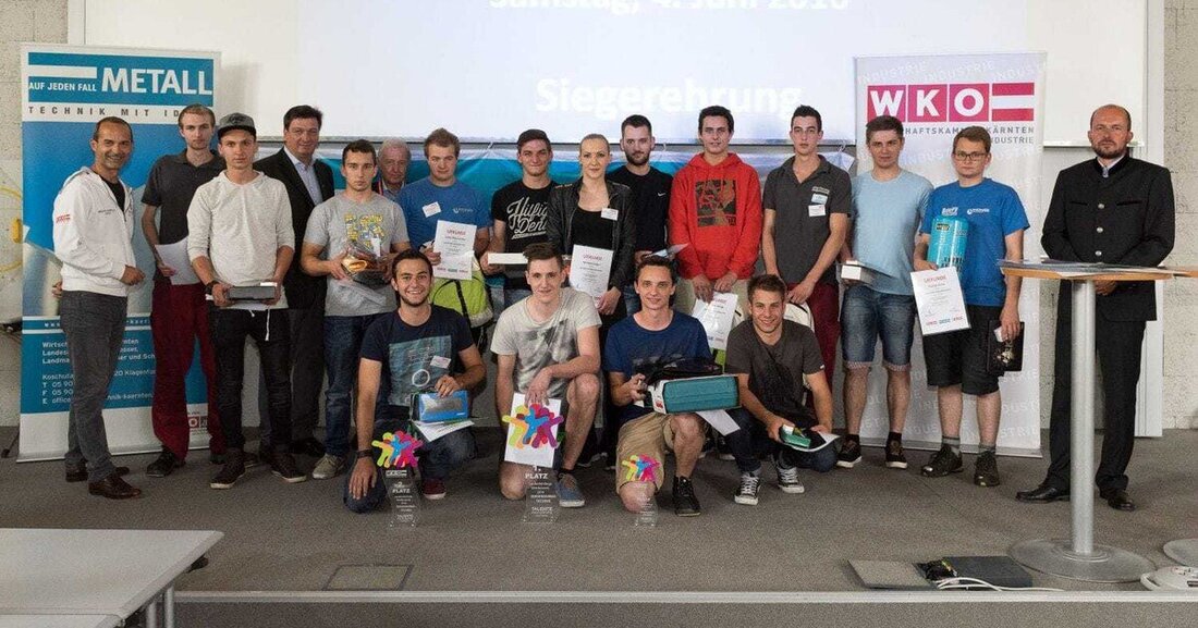 Nicht nur die Rekordteilnahme, auch die erstmalige Kooperation von Gewerbe und Industrie machten den Kärntner Metalltechnik-Lehrlingswettbewerb 2016 zu einem besonderen Ereignis. Mit Fotogalerie