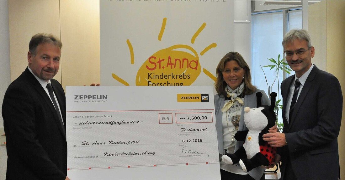 Die Kinderkrebsforschung darf auch in diesem Jahr auf die Spende von Zeppelin Österreich zählen