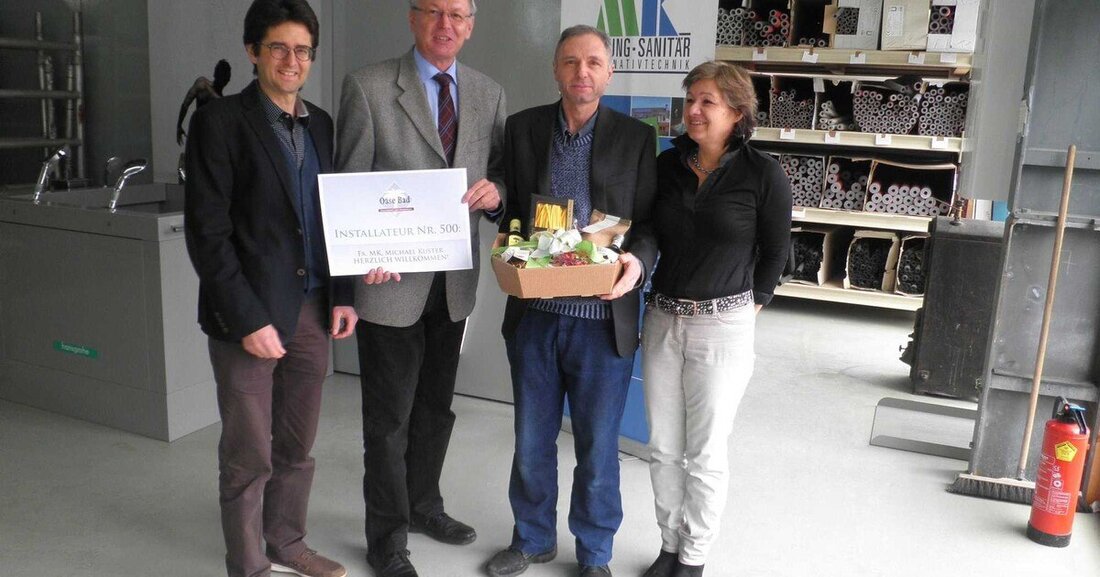 Mit dem traditionsreichen Vorarlberger Installateurbetrieb Michael Kuster konnte zu Jahresbeginn der 500. OaseBad Installateur des Landes begrüßt werden.