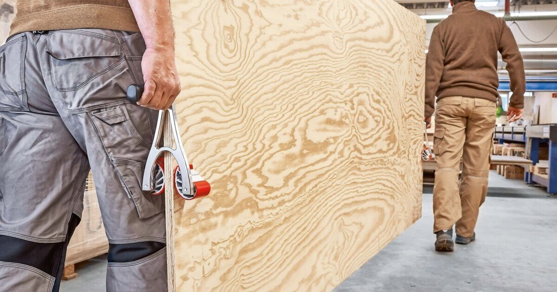 So jonglieren Sie Plattenmaterialien durch den Baustellen- und Werkstattalltag.