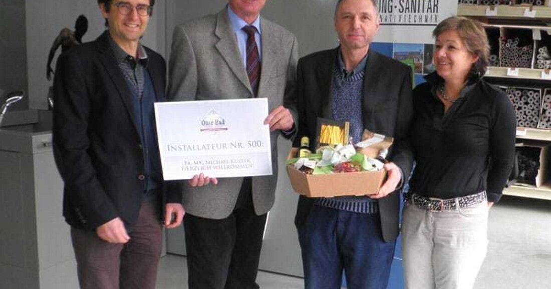 Im Laufe der letzten Jahre konnte die Anzahl der OaseBad Installateure kontinuierlich in jedem Bundesland gesteigert werden. Umso erfreulicher erscheint die Tatsache, dass zu Beginn des Jahres 2017 bereits der 500. OaseBad Installateur des Landes innerhalb der Werbegemeinschaft begrüßt werden konnte.