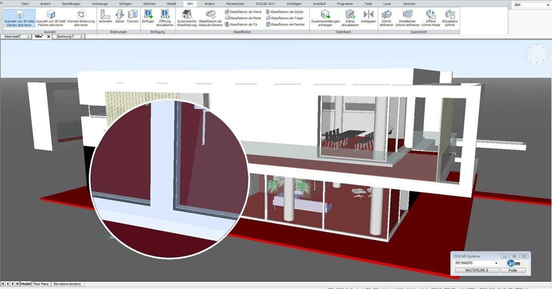 CAD-gerechte und saubere Konstruktion von Schnittplänen und Anschlussdetails im Fenster-, Fassaden- und Glasbau für profilsystem-orientierte Metallbauer und Planer.