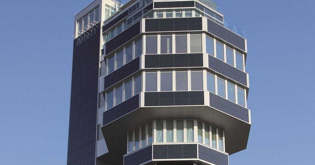 Der Wasserturm von Radolfzell am Bodensee ist das erste Nullenergiehochhaus der Welt.