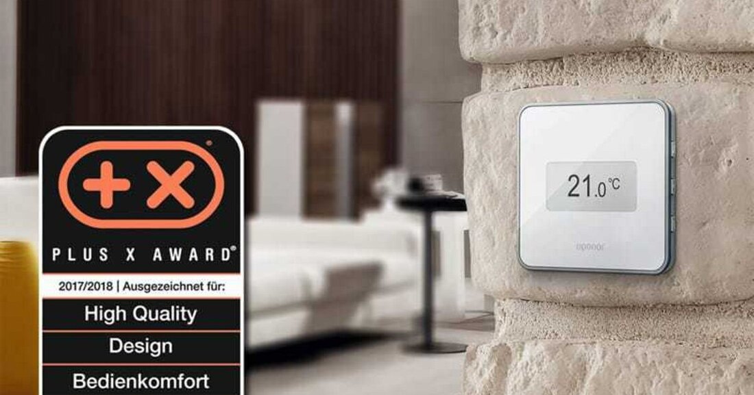 Das neue Raumthermostat Uponor Smatrix Style ist beim weltweit größten Innovationspreis mit dem Plus X Award ausgezeichnet worden. Die Fachjury hat das begehrte Gütesiegel für die Kategorien High Quality, Design, Bedienkomfort und Ökologie verliehen.