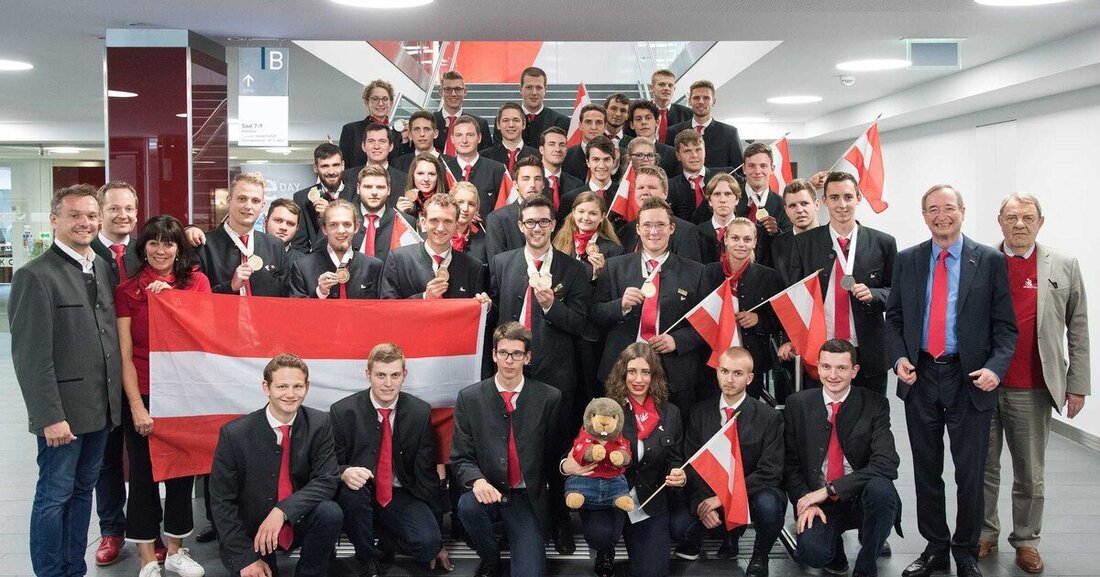 Österreichs Fachkräfte können sich über einen Medaillenregen bei den World Skills freuen: darunter die goldene Titelverteidigung der Betonbauer und ein vergoldeter Maurer.