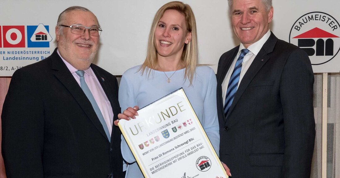 Die Ehrung angehender Jungbaumeister stand im Mittelpunkt der Niederösterreichischen Baustudientage.