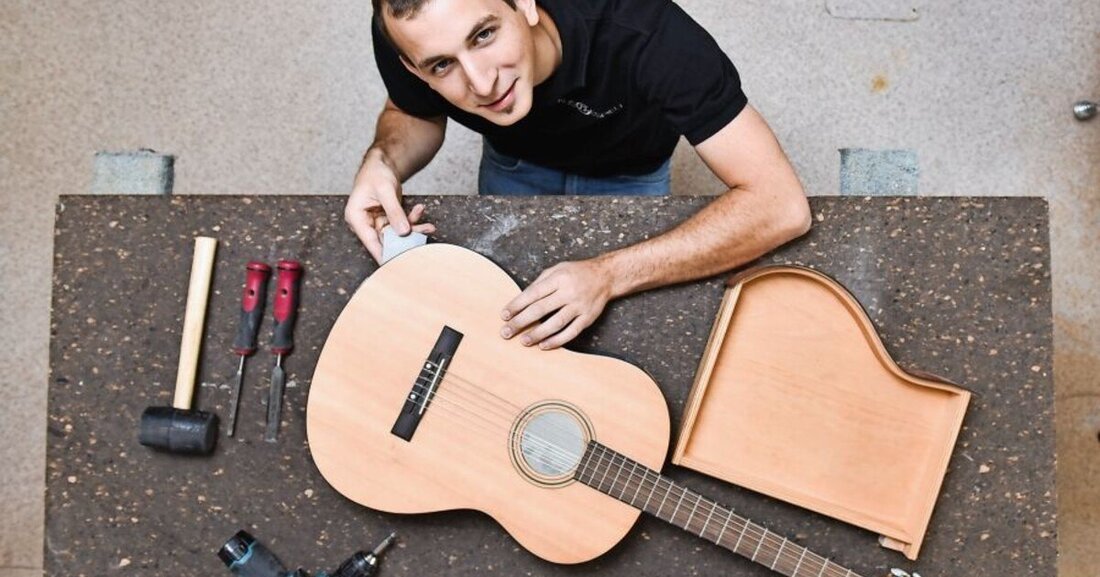 Samuel Karl haucht gebrauchten und neuen Musikinstrumenten frisches Leben ein.