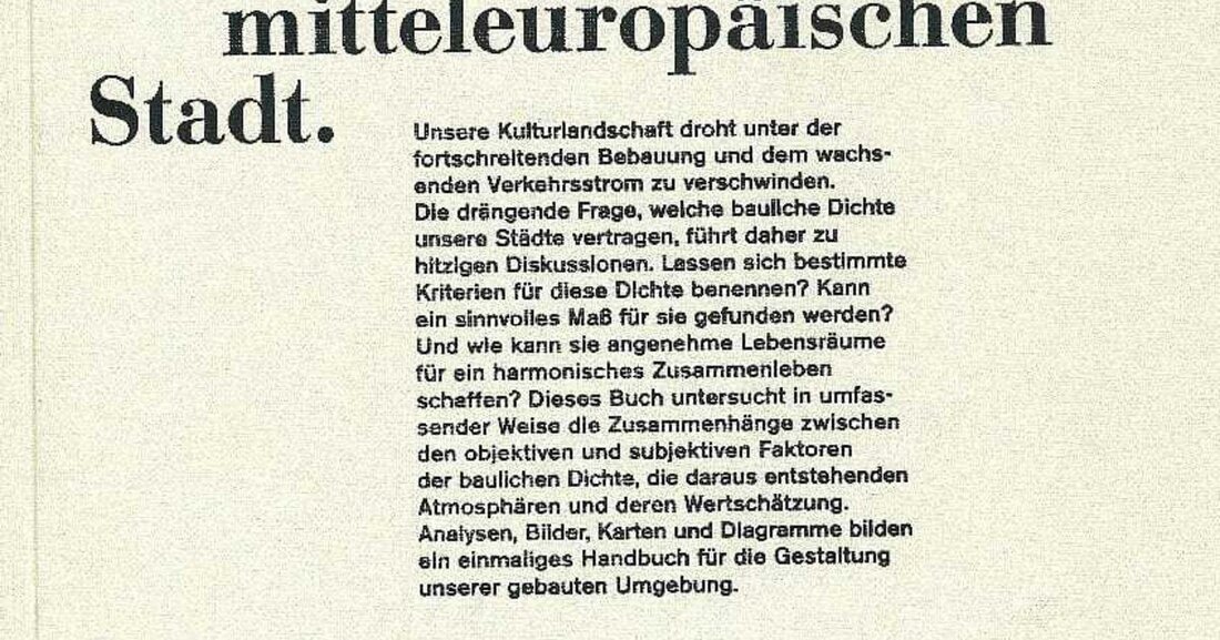Bestimmt bauliche Dichte die Atmosphäre eines Stadtquartiers? Können Quartiere durch Herstellung einer bestimmten Dichte atmosphärisch „gestimmt“ werden?