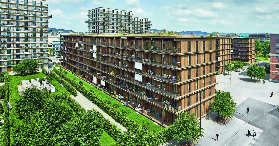 Auf einer Gesamtfläche von 70.500 Quadratmetern (eine Fläche von rund zehn Fußballfeldern) auf dem Areal des ehemaligen Zollfreilagers in Zürich entstand nach den Plänen des Schweizer Architekten Rolf Mühlethaler ein neues Stadtquartier. Das Freilager umfasst insgesamt 800 vielseitige Mietwohnungen, 200 Studentenzimmer sowie Büro-, Gewerbe-, Gastronomie- und Grünflächen.