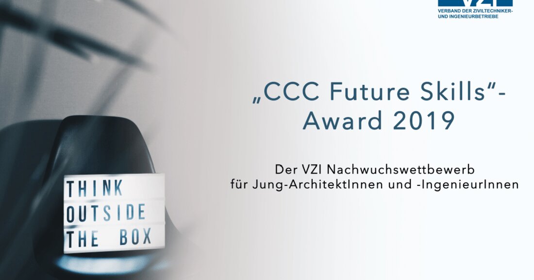 Der VZI baut auf dem Konzept des CCC-Awards auf und vergibt erstmals einen Preis für Nachwuchsingenieure. 