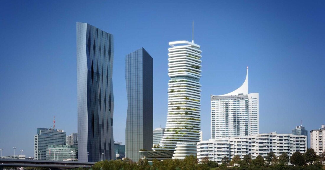 Nach der Baugenehmigung soll nun im April 2019 mit dem Bau des höchsten Wohnturms Österreichs begonnen werden. Rund 600 Eigentumswohnungen wird das Hochhaus an der Neuen Donau in Wien beherbergen. 