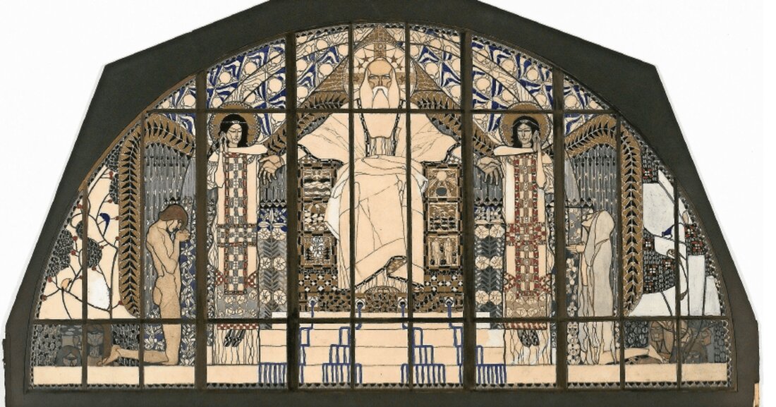MAK-SCHAU // Spätestens beim Besuch der Kirche Hl. Leopold am Steinhof in Wien wird man von der Bedeutung des Künstlers Koloman Moser überzeugt. Stammen doch die Entwürfe zu den übergroßen farbigen Glasfenstern von ihm. Eine aktuelle Ausstellung würdigt den vor 101 Jahren verstorbenen Universalkünstler.