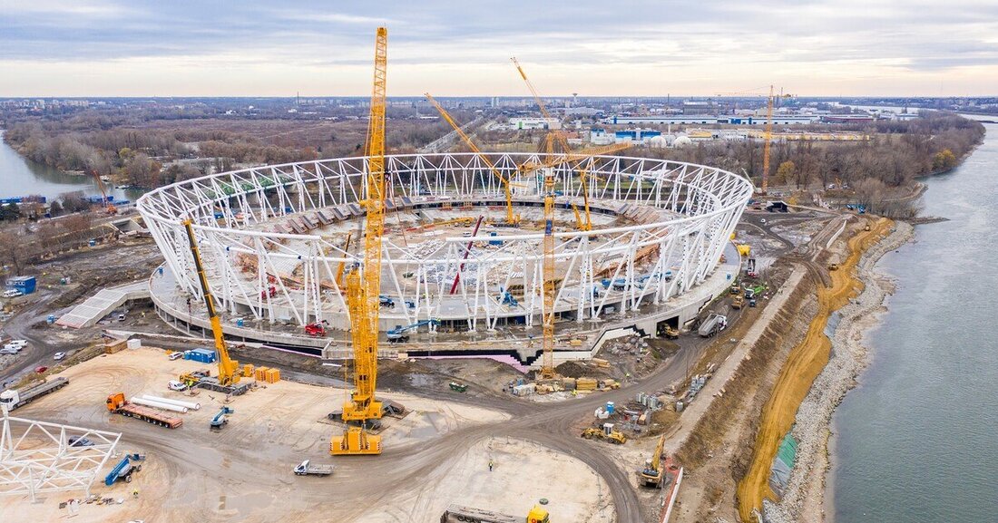 Das neue Leichtathletikstadion im Süden von Budapest ist eines der größten Bauprojekte Ungarns.