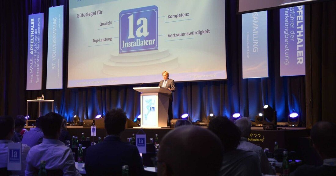 Unter dem Motto „Qualität hat einen Namen“ bot das 1a-Installateure-Team um Paul Apfelthaler bei seiner 37. Vollversammlung Ende April in Schladming an zwei Tagen ein Feuerwerk an Infotainment.