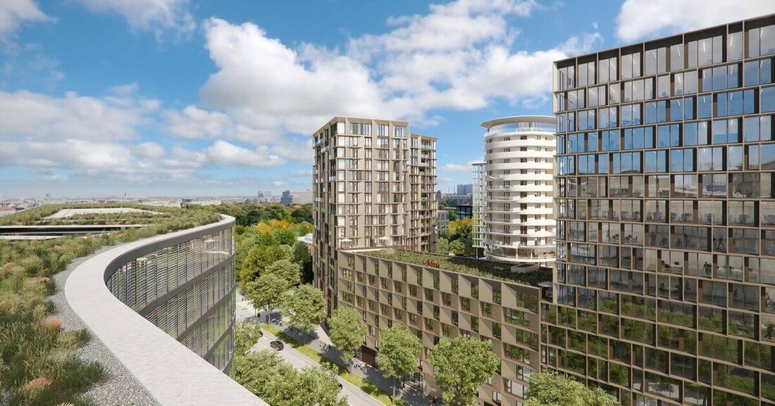 Mit dem Bel & Main geht das nächste Signa-Projekt nahe des Wiener Hauptbahnhofs in den Endspurt. Nun wurde Dachgleiche gefeiert.