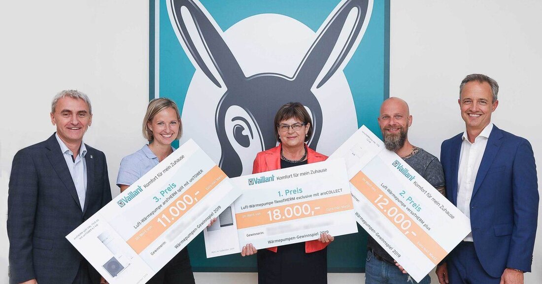 Bei einem Gewinnspiel verloste Vaillant drei Wärmepumpen im Wert von 41.000 Euro. Zwei gingen nach Niederösterreich, eine nach Kärnten.