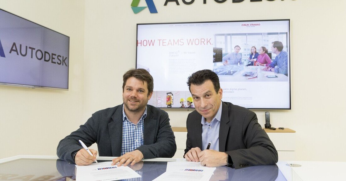 Das Software-Unternehmen Autodesk und die Strabag haben mit einer Absichtserklärung bekräftigt, künftig noch enger bei der Digitalisierung des Bauwesens zusammenzuarbeiten. 