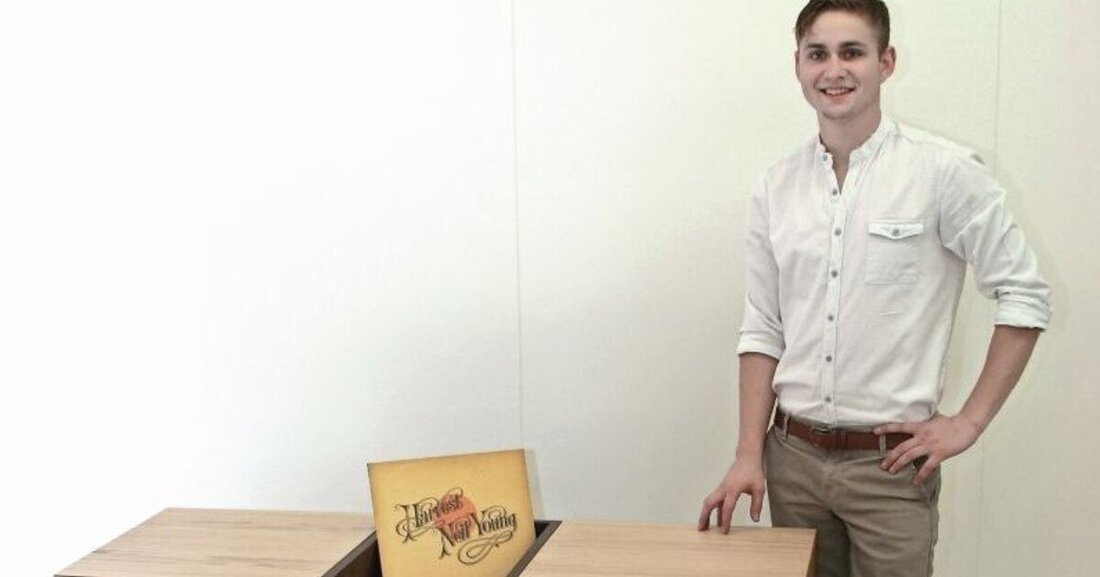 Andreas Gebetshammer hat in seinem Meisterstück zwei Leidenschaften verbunden: Musik und die Arbeit mit Holz.