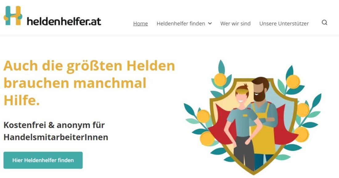 Kostenlose Hilfe von Psychotherapeut*innen in Anspruch zu nehmen, bietet nun die neue Plattform heldenhelfer.at.