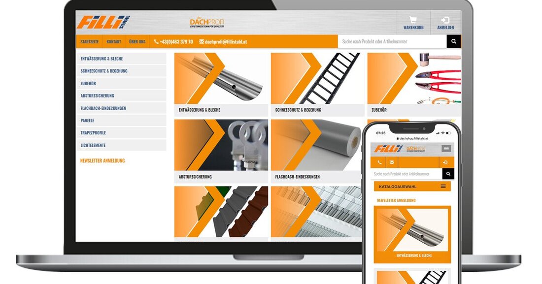Als heimischer Produzent und Lieferant für Spenglermaterialien, Bandbleche und Flachdachprodukte, setzt Filli Stahl einen weiteren Schritt auf dem Weg zur Serviceoptimierung und eröffnet sein online B2B Kundenportal. 