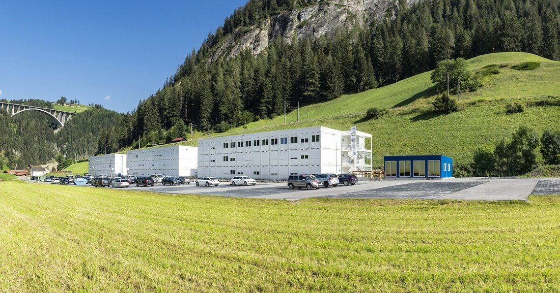 Modulbauspezialist Recon installierte die Baustellen­-Infrastruktur am Abschnitt H51 Pfons–Brenner.