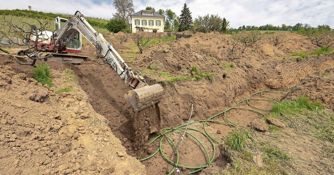Wenn eine Tiefenbohrung für Erdwärme-Energie zu aufwändig ist, dann kommen Ringgrabenkollektoren ins Spiel