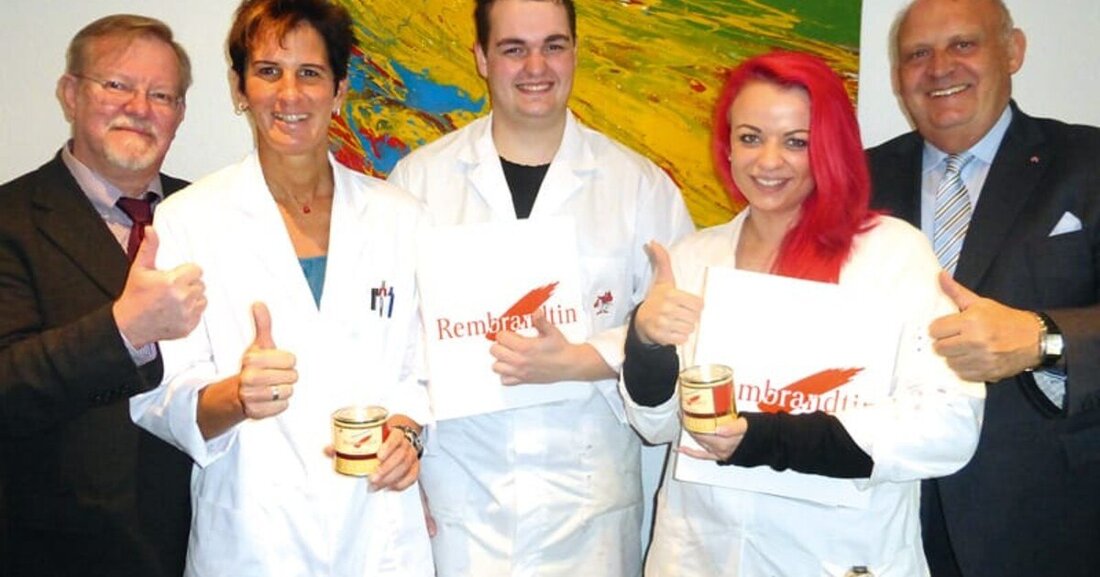 Der Wiener Lackhersteller Rembrandtin entsandte heuer einen Lehrling nach Potsdam und nahm im Gegenzug zwei deutsche auf.