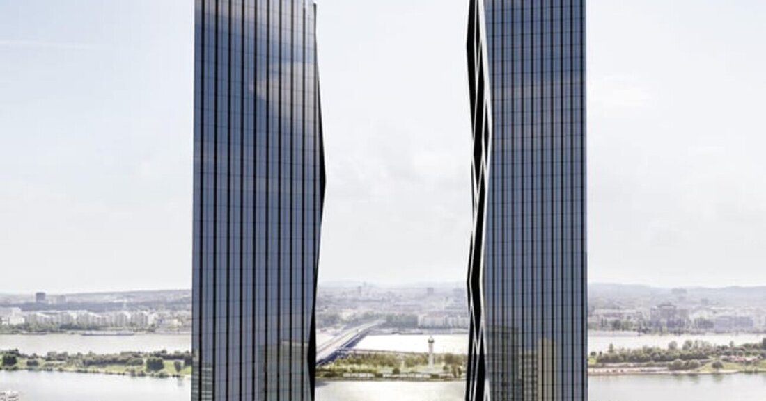 Seine Höhe von 250 metern bei nur 59 metern Länge und 28 metern Breite machen den DC Tower 1 zu einem der schlanksten Hochhäuser der Welt. Für die spektakuläre Architektur zeichnet Stararchitekt Dominique Perrault verantwortlich, für die rund 77 Kilometer Rohrleitungen im Inneren Geberit.