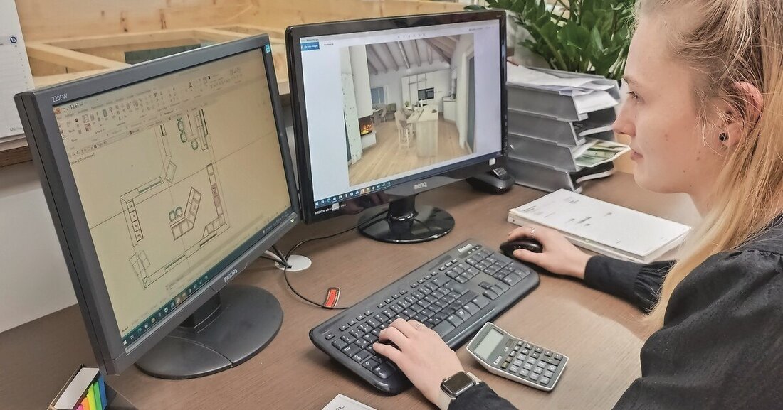 In der Tischlerei Kreateam laufen die Aufträge von Anfang an in digitaler Form durch den Betrieb.