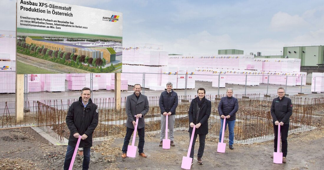 Austrotherm startet mit einer Investition in das Jahr 2022: Die XPS-Produktionskapazität in Purbach wird erweitert.
