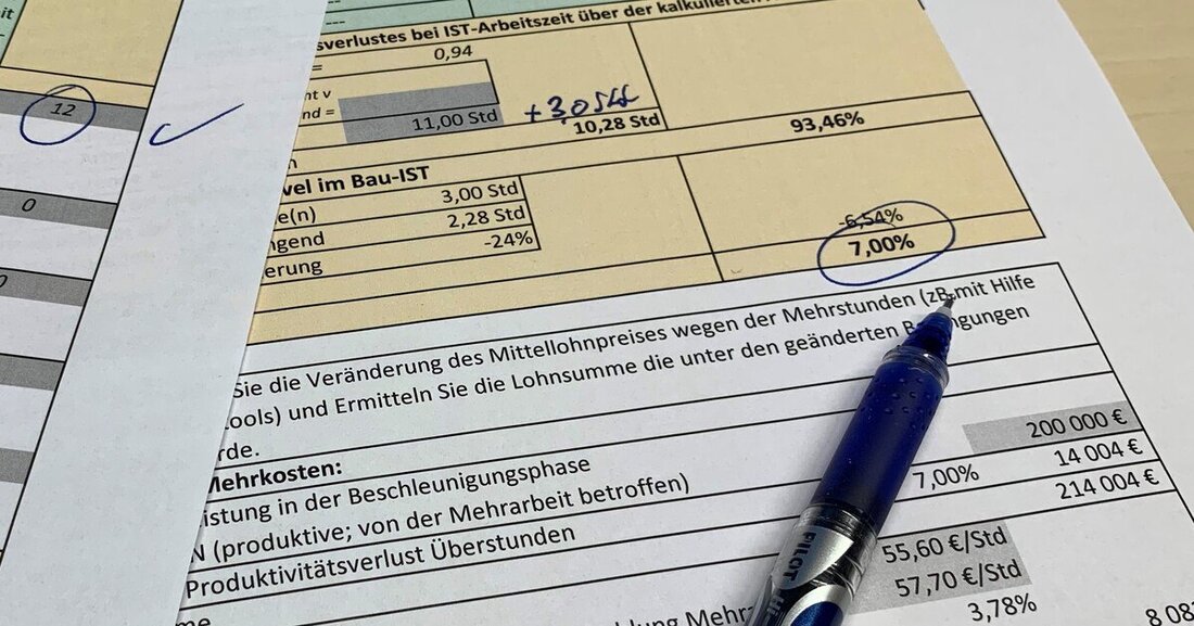 Für die Ermittlung der Mehrkosten bei angeordneter Beschleunigung der Bauausführung steht ein neues kostenloses Berechnungstool zur Verfügung.