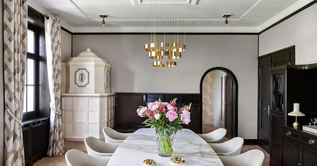 Mondänes Ambiente, behutsam modernisiert: Restauration einer denkmalgeschützte Villa im Züricher Umland.