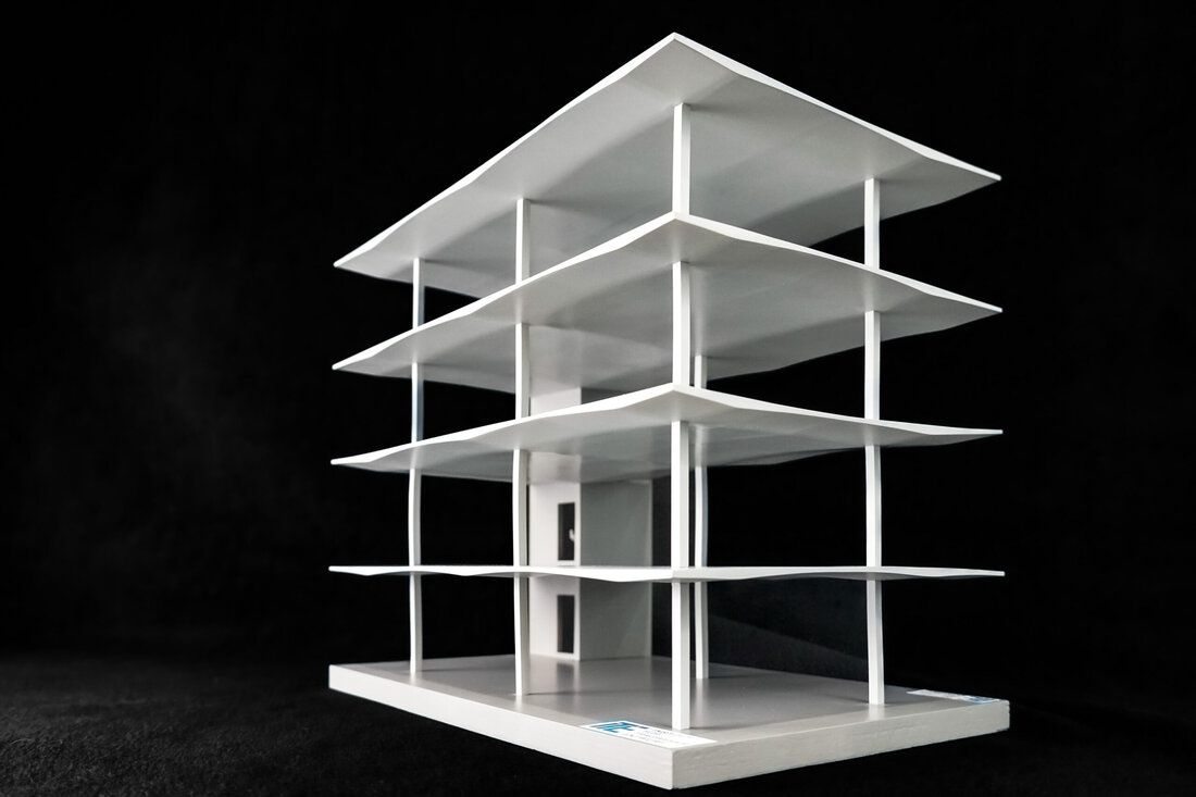 Wie kann man die Geschoßdecken effizient optimieren, Material einsparen und somit auch den CO2-Ausstoß verringern?