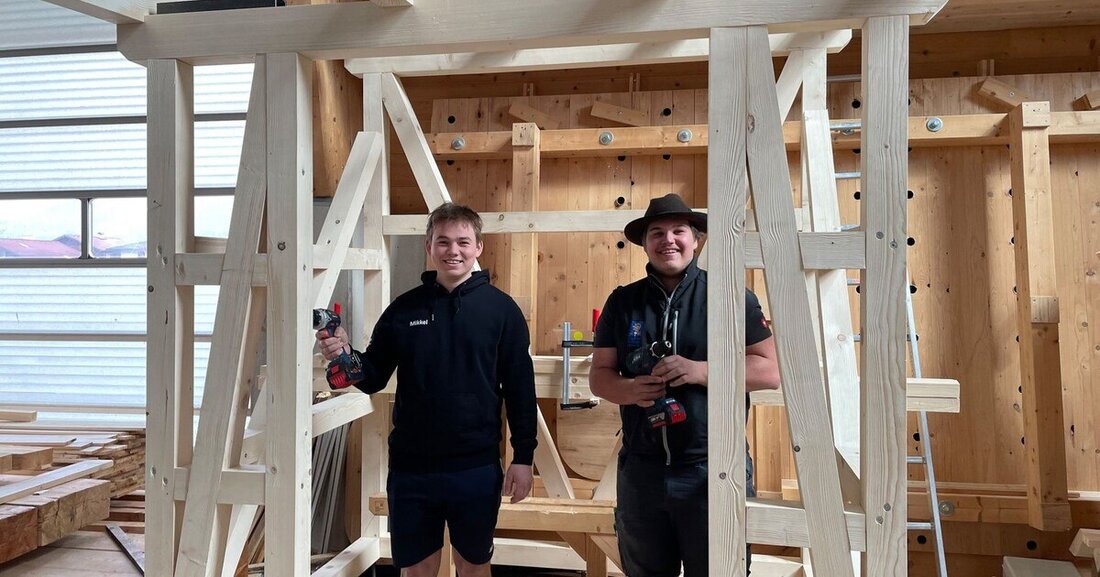 Mikkel Jakobsen und Quirin Vogl (v.l.) gewannen mit ihrem Projekt den HTK Award in Gold 2022.