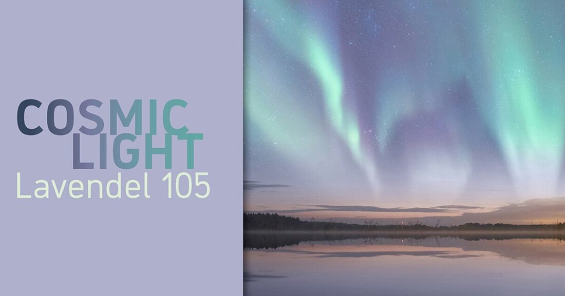 Trendfarbe 2025: Cosmic Light, direkt aus dem Polarlicht und präsentiert in drei Farbwelten.