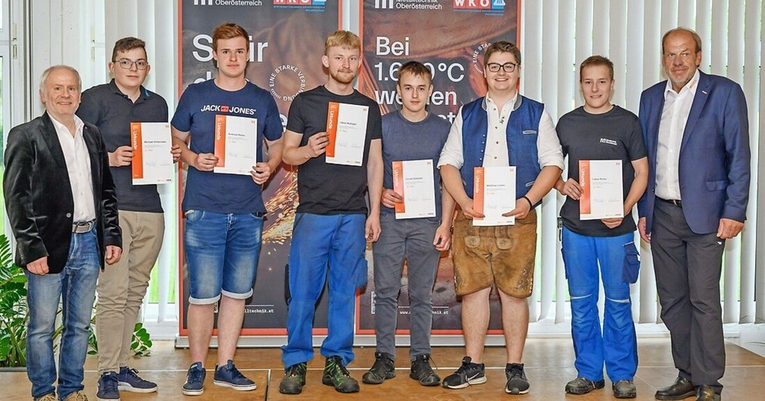 Die Landessieger im Lehrlingswettbewerb der oö Metalltechniker heißen Viktor Reitinger und Gerald Rabeder.