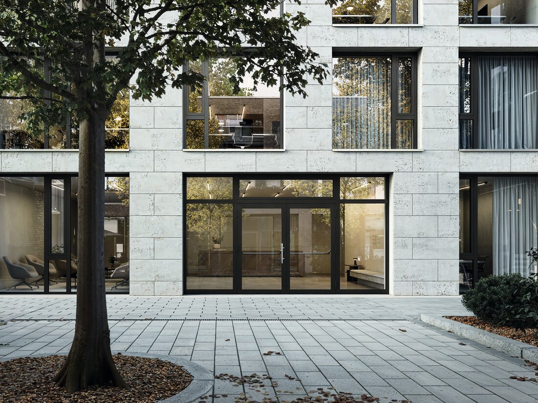 Mit der Commercial Variante für die Bautiefe 75 mm ergänzt Schüco die Türenplattform AD UP (Aluminium Door Universal Plattform) um eine Ausführung für stark frequentierte Objektgebäude.