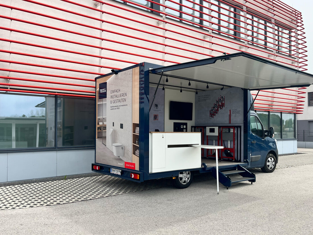Der Sanitäranbieter Tece setzt sein im laufenden Jahr seine Tour durch Österreich fort – und präsentiert Produkthighlights vor Ort. 