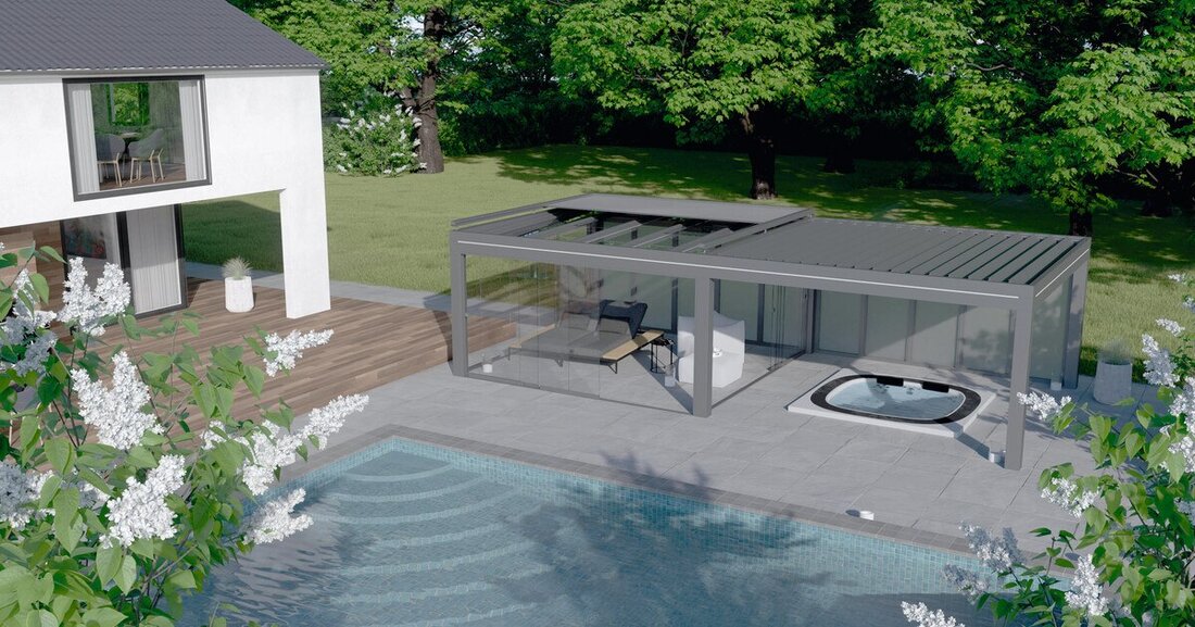 Um sich bei jedem Wetter auf der Terrasse aufhalten zu können, hat TS-Aluminium ein neues Lamellendach entwickelt.