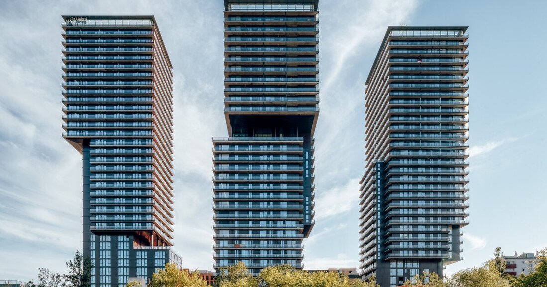Die Wiener TrIIIple-Towers wurden im November 2022 als bestes Hochhaus der Welt ausgezeichnet.