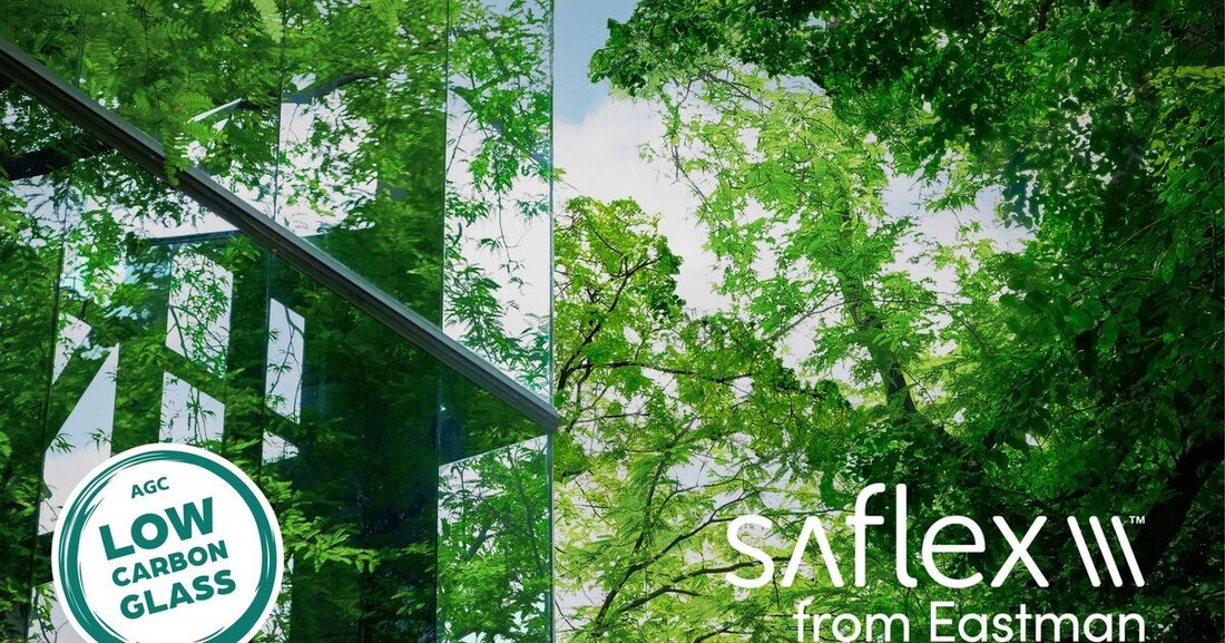 Eastmans PVB-Folie wird künftig als Sicherheitsfolie im nachhaltigen Verbundsicherheitsglas von AGC eingesetzt.