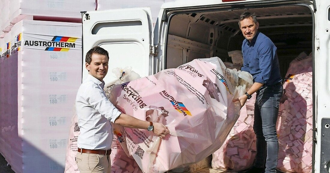 Dämmstoffhersteller Austrotherm startete mit einem österreichweiten klimaneutralen Abholservice für saubere Austrotherm XPS-Baustellenverschnitte.