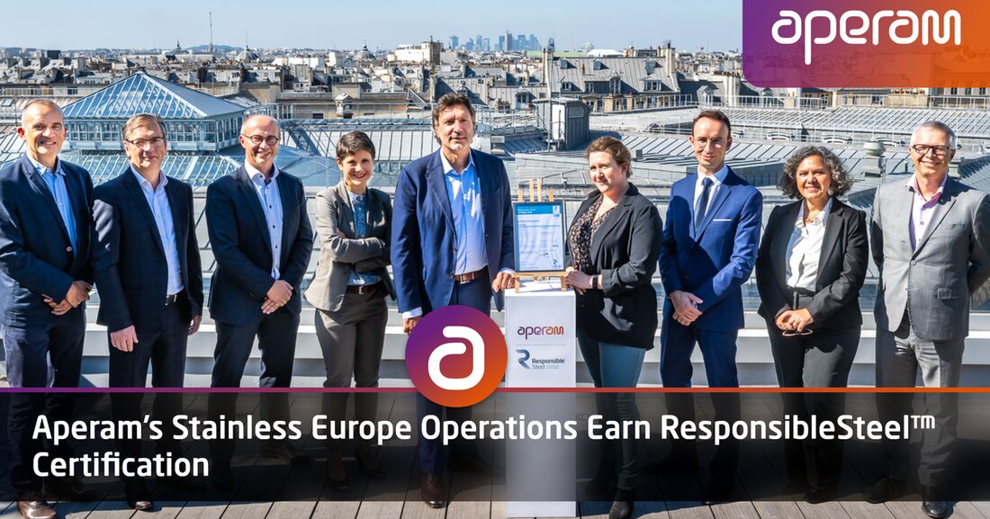 Aperam's Stainless Europe wurde von unabhängigen Auditoren erfolgreich nach dem "ResponsibleSteel"-Standard zertifiziert.