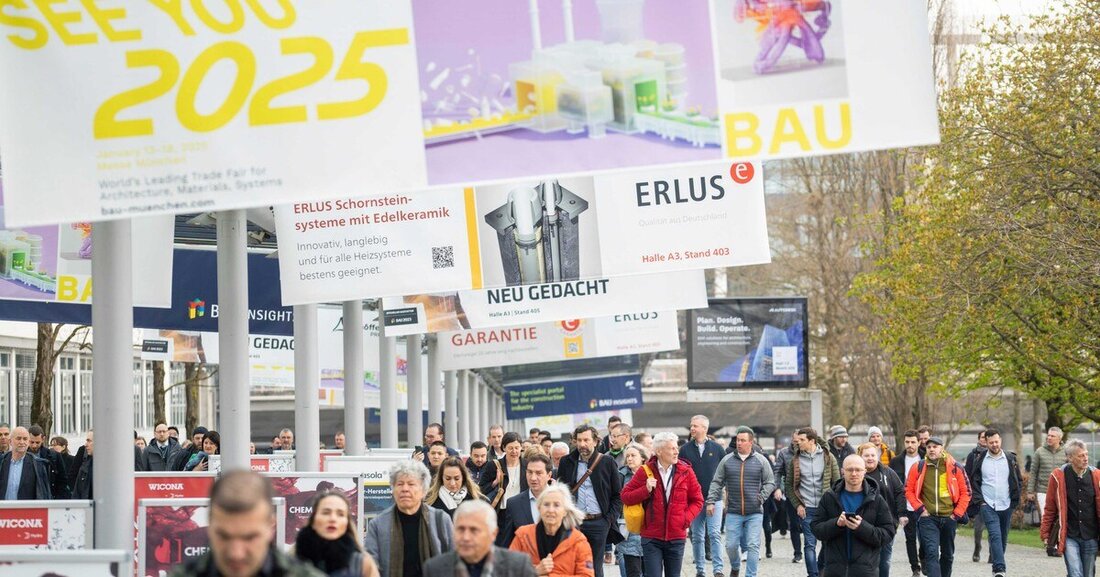Die Weltleitmesse der Baubranche, die BAU in München, findet künftig nur noch von Montag bis Freitag statt.