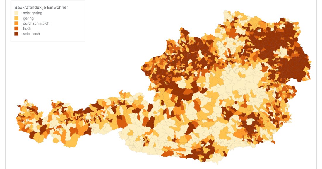 Laut Berechnung für 2024 steigern einige Regionen ihre Investitionen, andere erleben einen regelrechten Bau-Stillstand.