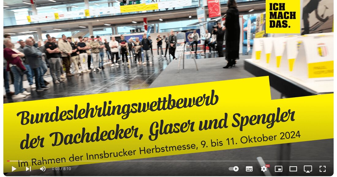 Im Oktober kämpften die Dachdecker, Glaser und Spengler um den Sieg beim Bundeslehrlingswettbewerb. Jetzt ist das Video online.
