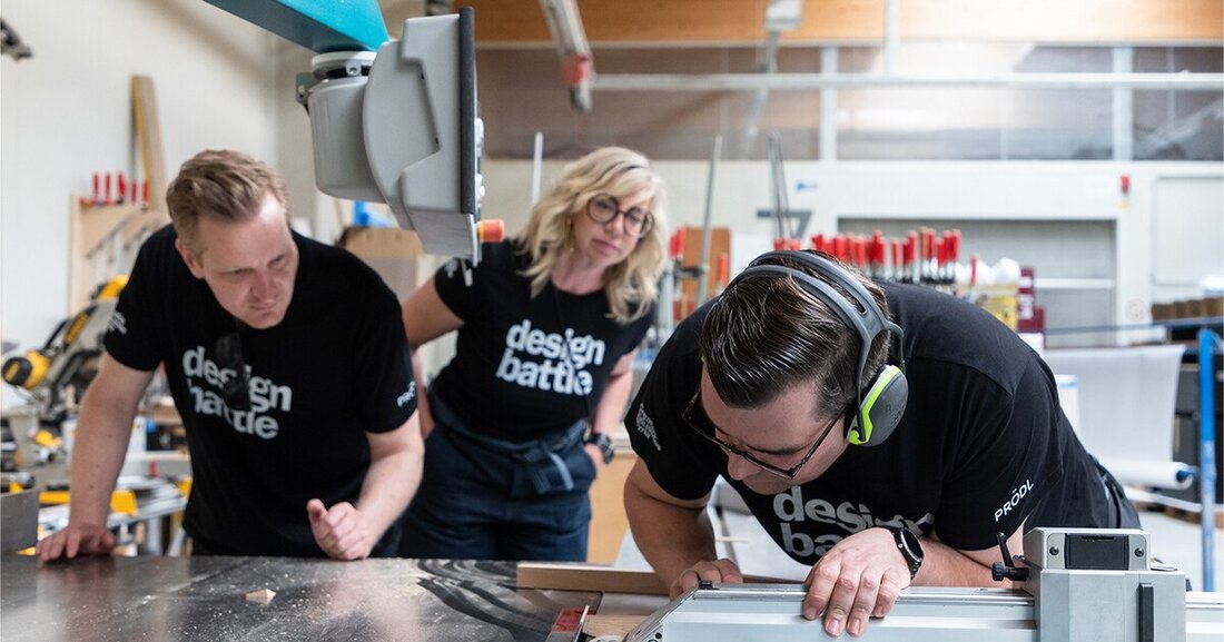 Im Rahmen der Design Battle am 16. Mai matchen sich Teams aus Tischler*innen und Designer*innen live und vor Publikum.