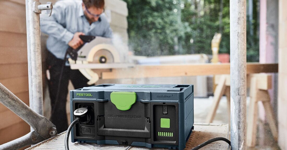 Die neue SYS-PowerStation von Festool ist ein tragbarer Energiespeicher.